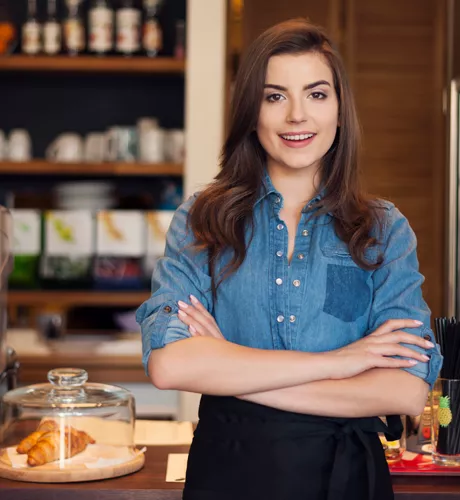 mulher trabalhando tranquila